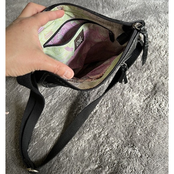 The Sak Black Leather Medium Shoulder Handbag Purse - Picture 5 of 9